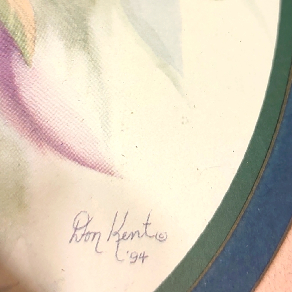 🌿🌷🌿 Beautiful Vtg 1994 Signed Watercolor Print Hummingbird Floral Picture Set - Picture 14 of 16